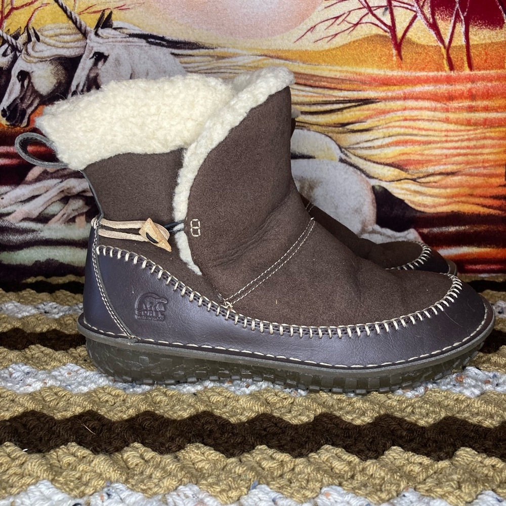 Sorel Brown Shearling-Lined Winter Boots